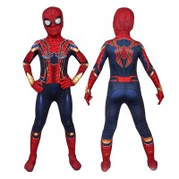 Kids Iron Spiderman Jumpsuit Avengers Endgame Spider-Man Peter Parker Cosplay Costume  